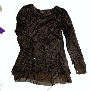 Black lace blouse